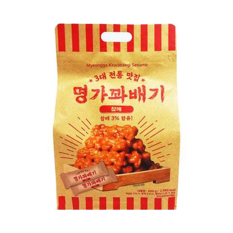 Myungga Korean Twisted snacks Sesame/Brown Sugar 500g
