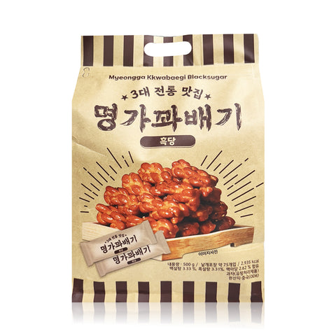 Myungga Korean Twisted snacks Sesame/Brown Sugar 500g