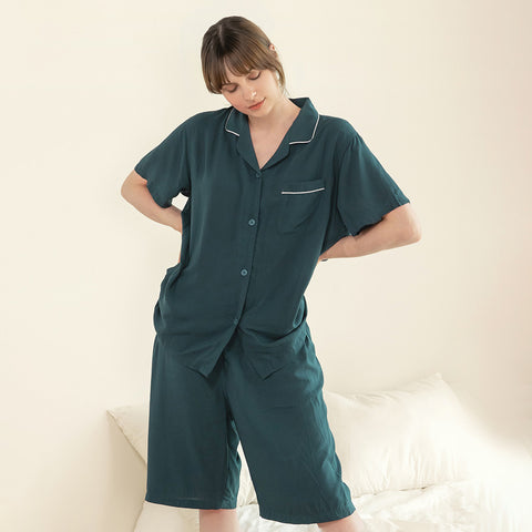 Aise Soft-Touch Short-Sleeve Pajama Set