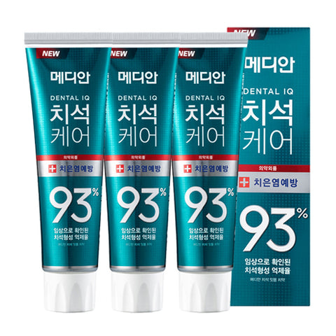 메디안 치석케어 치약 120g*3개입 (4종) Median Dental IQ Toothpaste 120g*3 (4 Types)