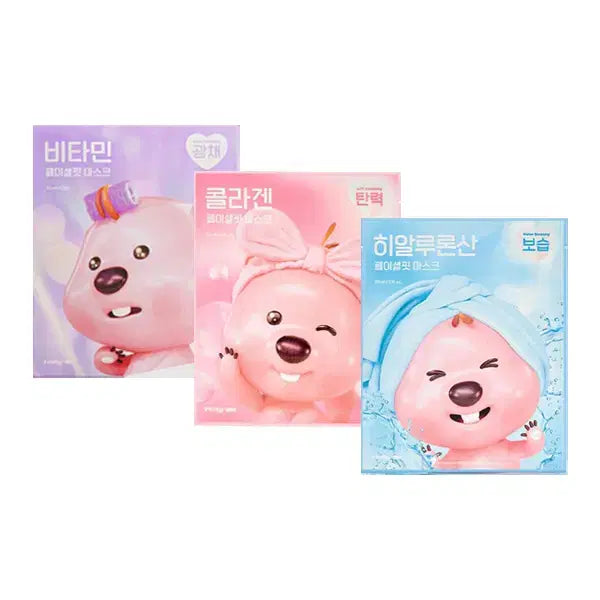 리플라이미 잔망루피 바이오셀룰로오스 비타민 페이셜핏 마스크 5매 | Replyme Vitamin Facial Fit Mask (5ea)