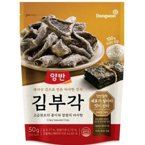 30% SALE💙양반 동원 김부각 2종 DONGWON Korean Tranditional Bugak Seaweed Chips 50g 2kinds