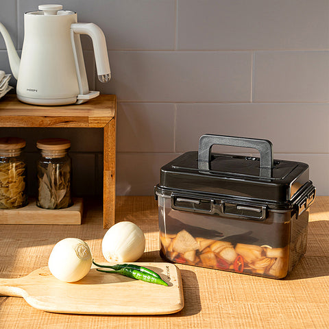 스마트 누름독 절임 김치 용기 4L/9L/12L Airtight Pickle Kimchi Container