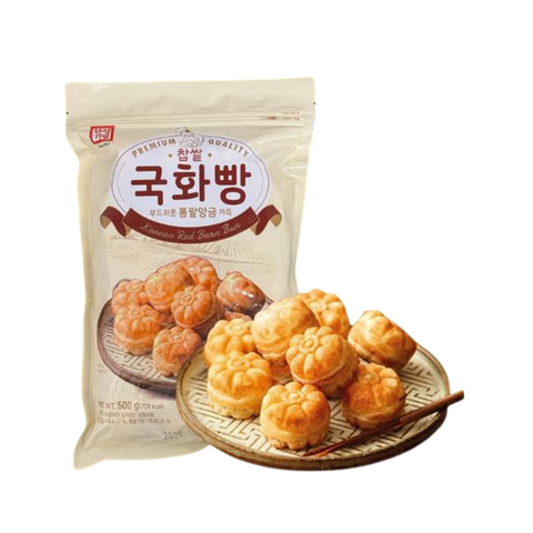SYDNEY ONLY🚛 부드러운 통팥앙금 가득! 한성 찹쌀 붕어빵 / 국화빵 500g Korean Fish-Shaped Pastry / Flower Pastry
