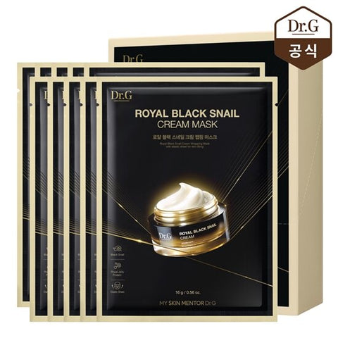 닥터지 로얄 블랙 스네일 크림 마스크 (10매) Dr.G Royal Black Snail Cream Mask 10ea