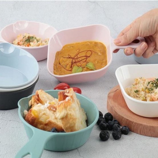 طقم 5 أطباق جانبية بمقبض مضاد للبكتيريا ماكس MAX Antibacterial Handle Side Plate 5-Piece Set
