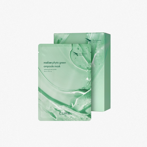 SPECIAL PRICE💙김정문알로에 피토 그린 앰플 마스크 CURE Phyto Green Ampoule Mask 10sheets