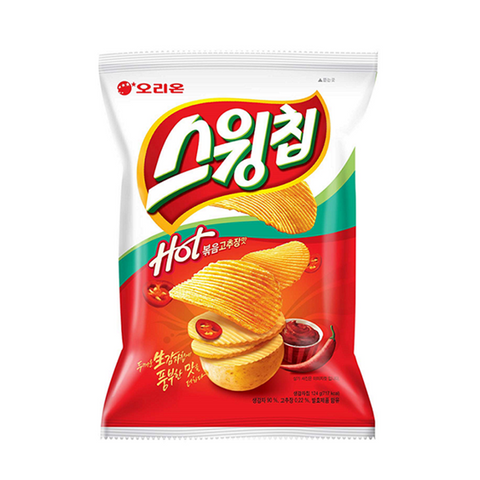 오리온 스윙칩 갈릭디핑소스맛/볶음고추장맛 124g