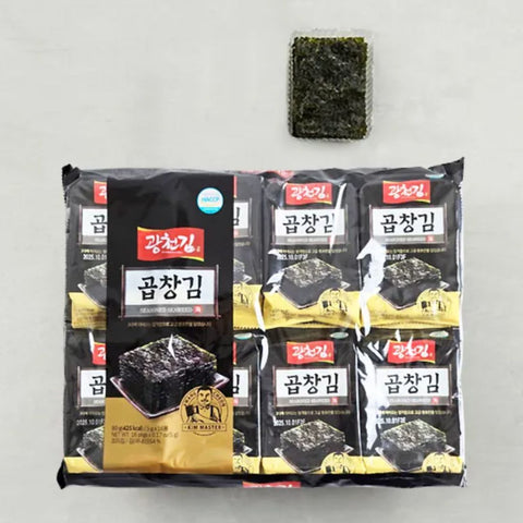 Crunchy & Chewy Texture😋Gwangcheon Gopchang Gim 5g × 16 Packs