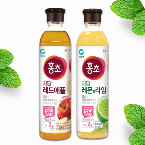 Red vinegar drink! Hongcho Low Sugar Lemon Lime/Red Apple 900ml