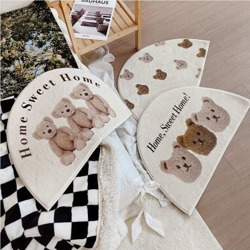 뽀글 곰돌이 반원 발매트 | Fluffy Teddy Bear Mat3Kinds