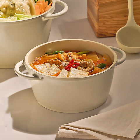 트루쿡 베이지 냄비 시리즈 4종 TRUECOOK Beige Pot Series 4 Options(Stew Pot/Stock Pot)