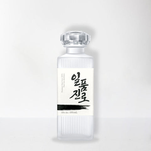 화이트 진로 일품 진로 25도 375ml Ilpoom Jinro (Premium Soju 100% Pure rice distillates) 25% Alc.