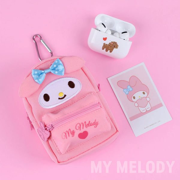 미니백팩파우치 마이멜로디/쿠로미 Sanrio Mini Backpack Pouch My melody / Kuromi