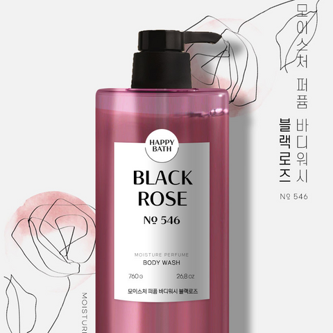 해피바스 바디 워시 HAPPY BATH BODY WASH WHITE MUSK / BLACK ROSE / BABY POWDER 760g