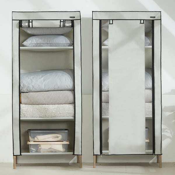 Simple, no bolts needed! MF Window Cover 190 Quilt Storage (Light Gray) QUILT 190 HEIGHT SHELF WITH WINDOW COVER
