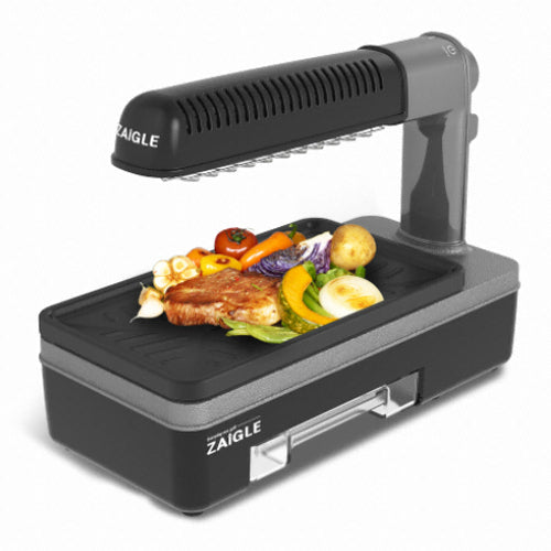 No worries about smell, smoke, or oil splatter! Zaygle Party Special, as delicious as charcoal-grilled.