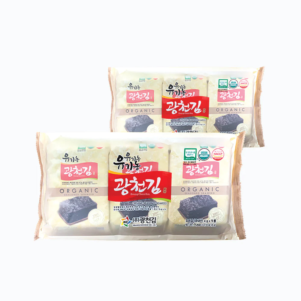 أعشاب بحرية عضوية لعلبة الطعام Gwangcheon Organic Seasoned 4g* 9pk