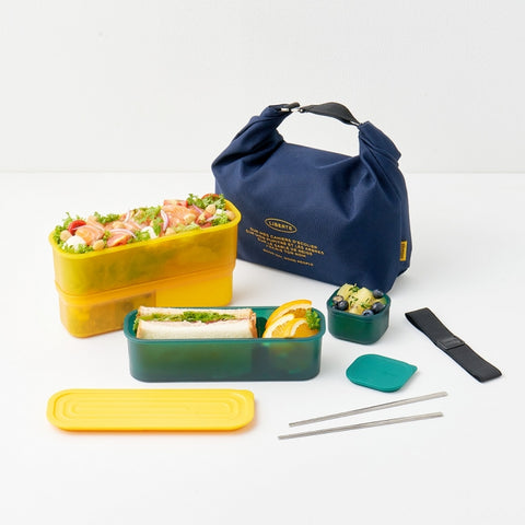 실리만 슬림업 2단 도시락통 / 도시락통 세트(소스통+가방)