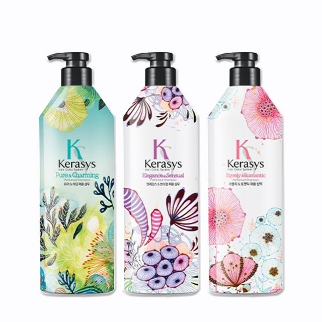 찰랑 찰랑 머리결 퍼퓸 샴푸 컨디셔너 Kerasys Perfume Shampoo / Conditioner 