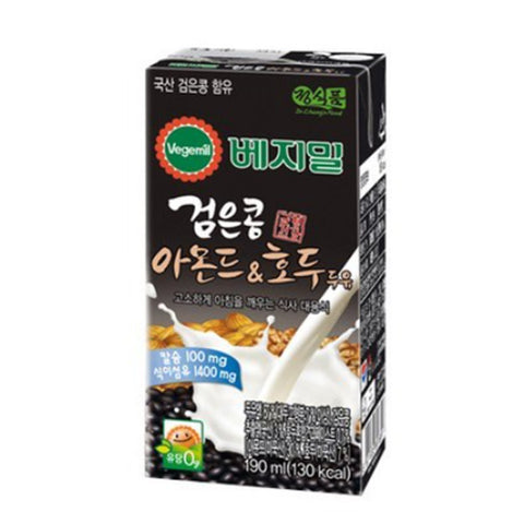 KMALL EXCLUSIVE SALE🎉 정식품 베지밀 검은콩 아몬드&호두 Vegmil Black Bean  Almond Walnut Soy Milk 190ml*16pk