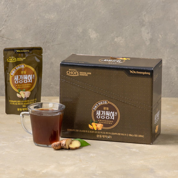 Kwangdong زنجبيل Ssanghwajin (10 أكياس) صندوق KD Ginger Ssang Wha Jin 100mLX10EA