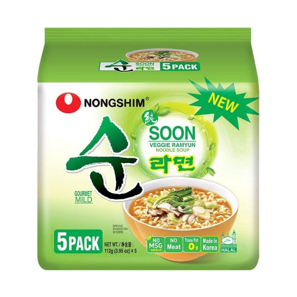 SPECIAL PRICE🍀Nongshim Soon Ramen Multi-Pack 5 أكياس Nongshim Soon Ramen Multi-Pack (5 Packs)