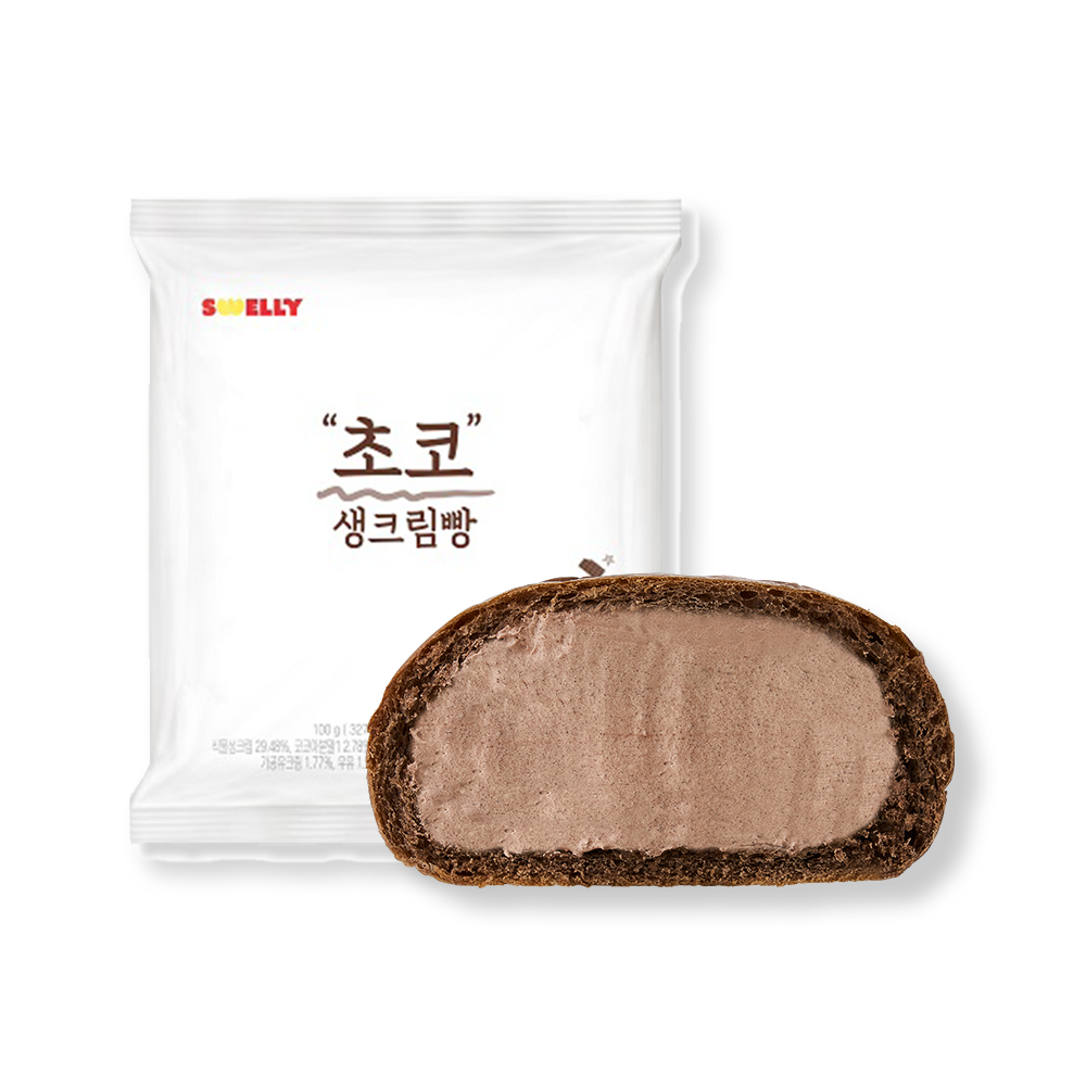 SYDNEY ONLY🚛 스웰리 디저트 생크림빵 105g Swelly Cream Bread Milk/Choco/Matcha