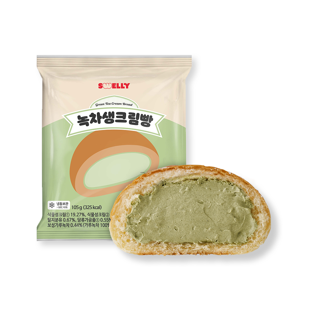 SYDNEY ONLY🚛 스웰리 디저트 생크림빵 105g Swelly Cream Bread Milk/Choco/Matcha