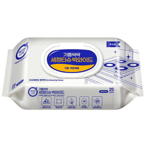 깨끗한나라 기름싹싹 세정티슈 빅와이드 | [KLEANNARA] Cleaning Wipes