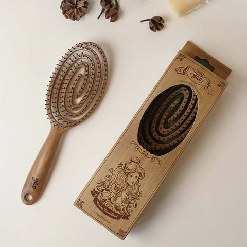 두피 & 헤어 힐링엔 야오 헤어브러쉬 우드라운드 YAO Wood Round Hairbrush