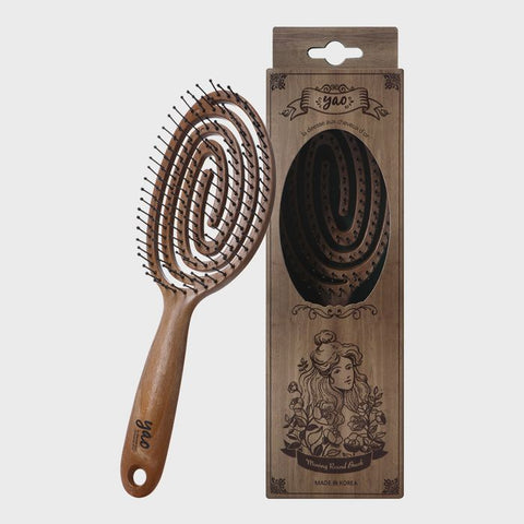 두피 & 헤어 힐링엔 야오 헤어브러쉬 우드라운드 YAO Wood Round Hairbrush