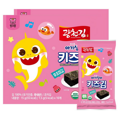 핑크퐁 키즈김 4종 Kids Crispy Seaweed (4 Options)