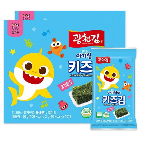 핑크퐁 키즈김 4종 Kids Crispy Seaweed (4 Options)