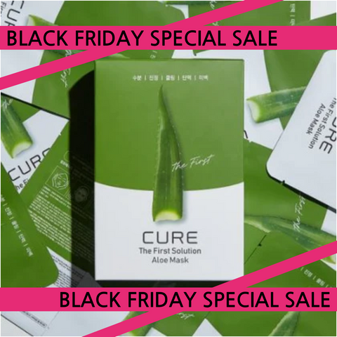 SPECIAL PRICE🎉김정문알로에 큐어 더 퍼스트 솔루션 알로에 마스크 CURE The First Solution Aloe Mask 10sheets