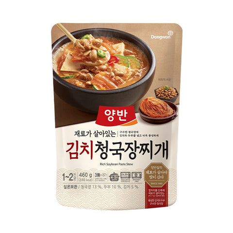 재료가 살아있는동원 양반 김치 청국장 찌개 460gRich Soy Bean Paste Stew