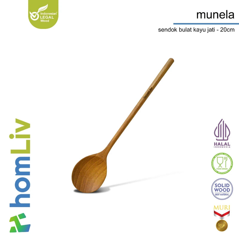 Teak Hardwood Spoon Munela 20cm