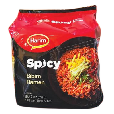 하림 비빔면 4개입 Harim Spicy Bibim Ramen 552g