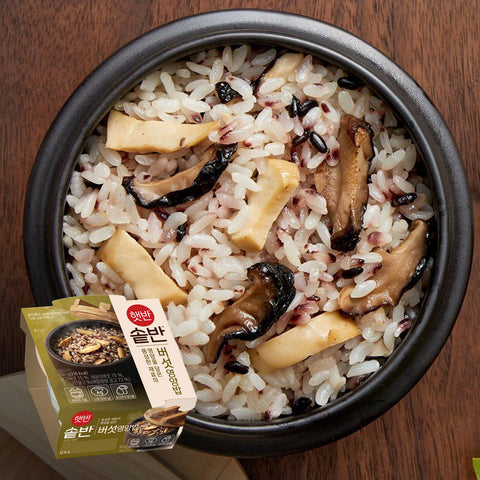 CJ 햇반 솥반 통곡물밥/버섯 영양밥 200g Cooked Whole Grain/Mushroom Rice 200g