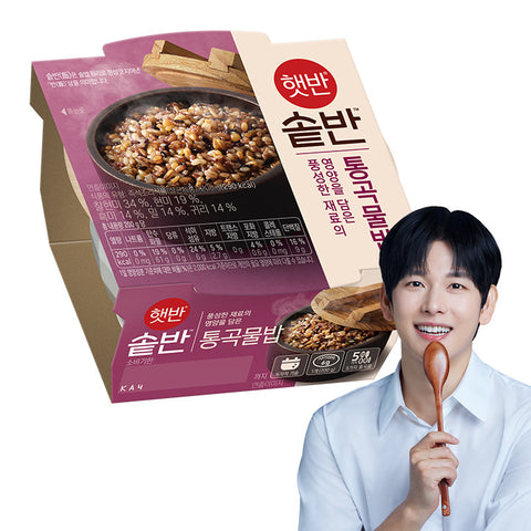 CJ 햇반 솥반 통곡물밥/버섯 영양밥 200g Cooked Whole Grain/Mushroom Rice 200g