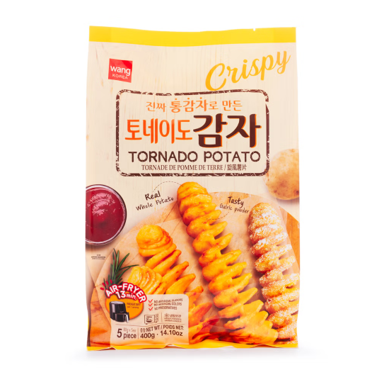 진짜 통감자로 만든 토네이도 감자 (갈릭치즈/칠리) Crispy Tornado Potato (Garlic Cheese/Chili) 340g(80gx4ea)
