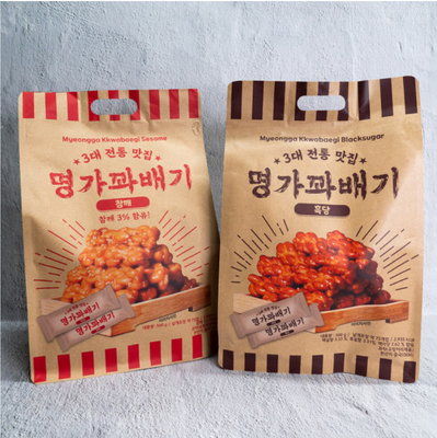 Myungga Korean Twisted snacks Sesame/Brown Sugar 500g
