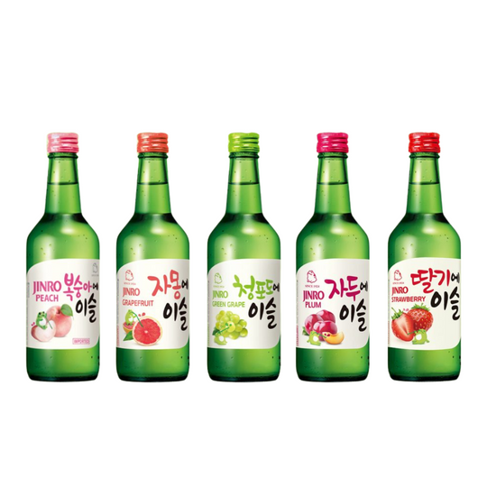 진로 과일소주 5종 Jinro Fruit Soju (5 Flavors)