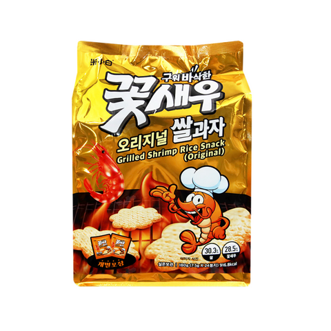 구워 바삭한 꽃새우 쌀과자 (오리지널/달콤)
