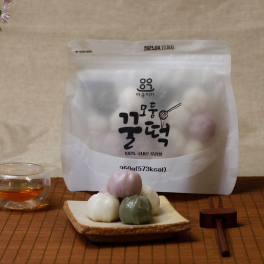SYDNEY ONLY🍡 100% 국내산 우리쌀! 마음이가 모둠 꿀떡/바람떡 350g Honey-Filled Rice Cake/Sweet Rice Cake with Red Bean Filling