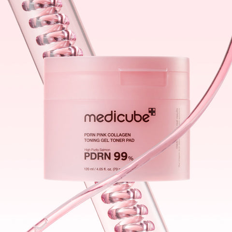 메디큐브 PDRN 핑크 콜라겐 토닝 겔 토너 패드 120ml medicube PDRN Pink Collagen Toning Gel Toner Pad (70 pads)