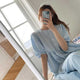 여름 잠옷 드레스 세트 MILKY CHECK SLEEPWEAR DRESS / SET