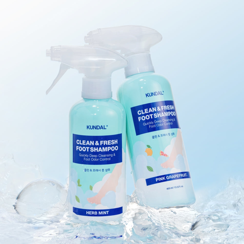 쿤달 클린 앤 프레시 풋 샴푸 KUNDAL Clean & Fresh Foot Shampoo Herb Mint 400ml