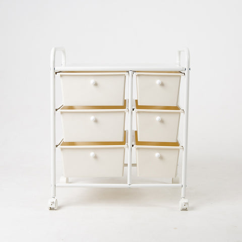 트롤리 더블 3단 수납장(2X3) Trolley Double 3-tier Storage Cabinet