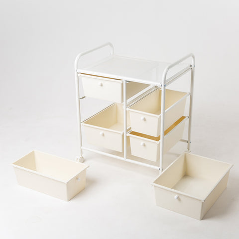 트롤리 더블 3단 수납장(2X3) Trolley Double 3-tier Storage Cabinet